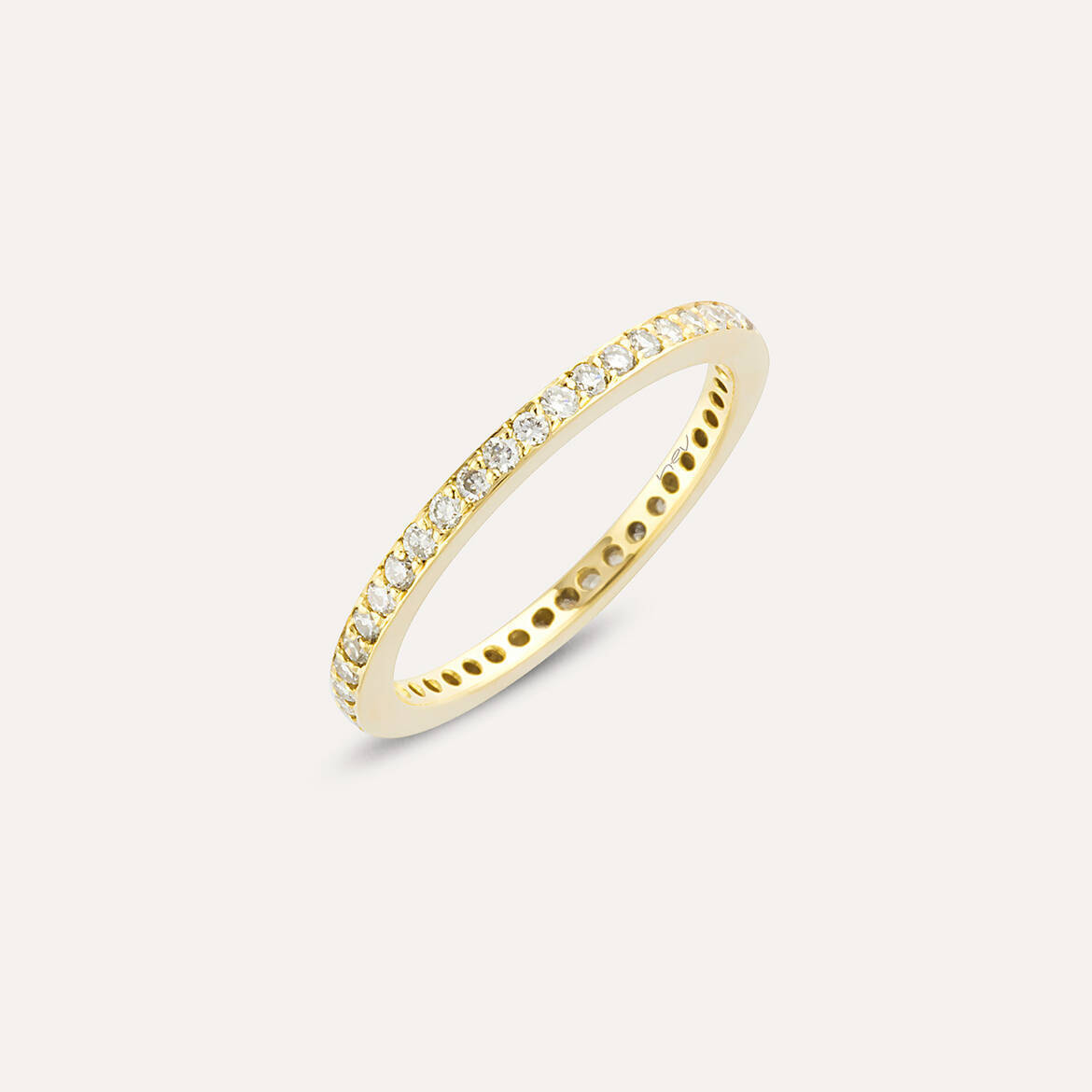 0.41 CT Diamond Yellow Gold Eternity Ring