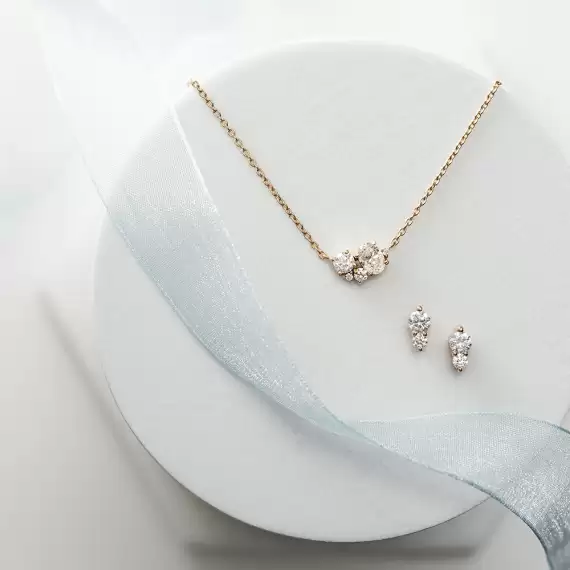 0.44 CT Diamond Rose Gold Necklace - 5