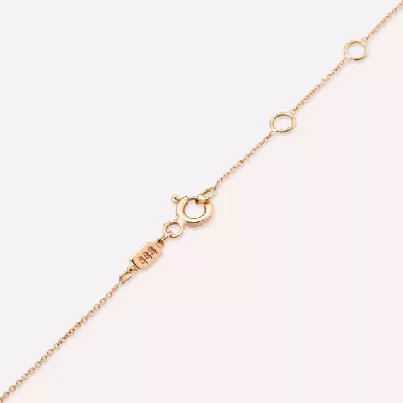 0.44 CT Diamond Rose Gold Necklace - 7