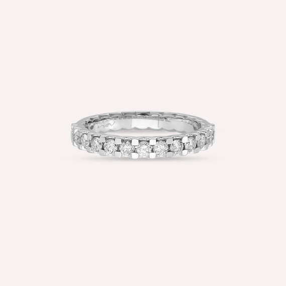 0.50 CT Diamond White Gold Eternity Ring - 4
