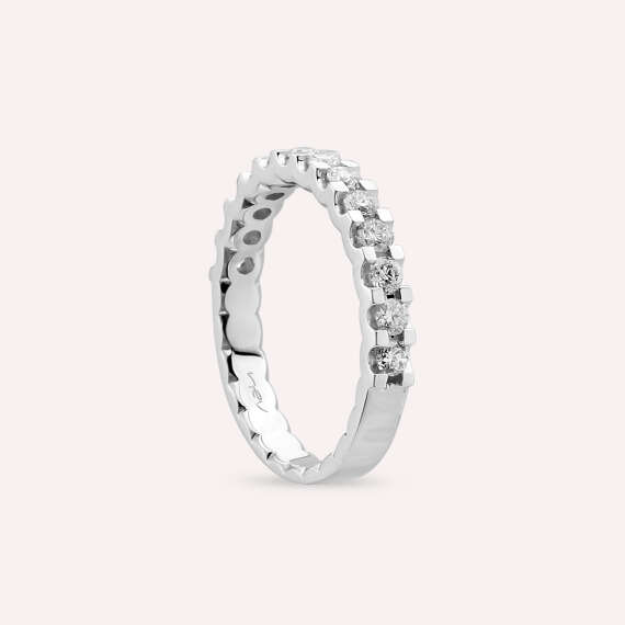 0.50 CT Diamond White Gold Eternity Ring - 5