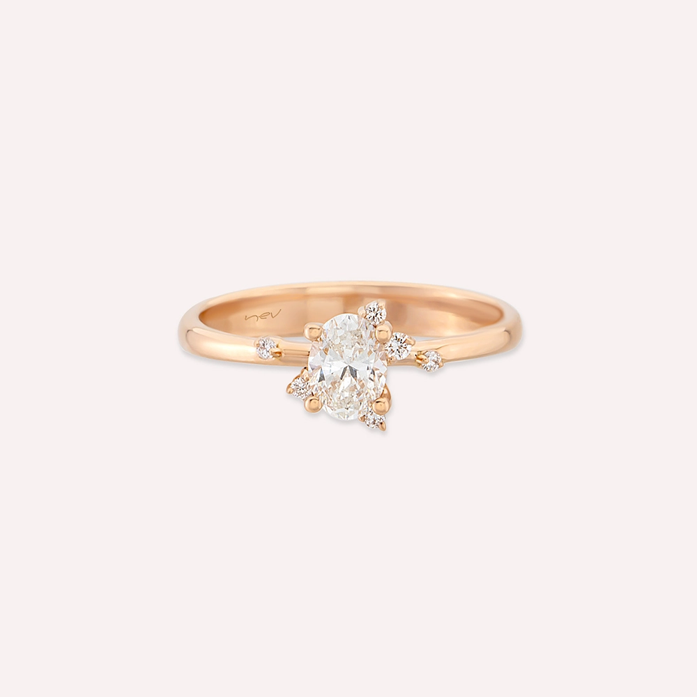 Chloe 0.57 CT Diamond Rose Gold Ring - 4