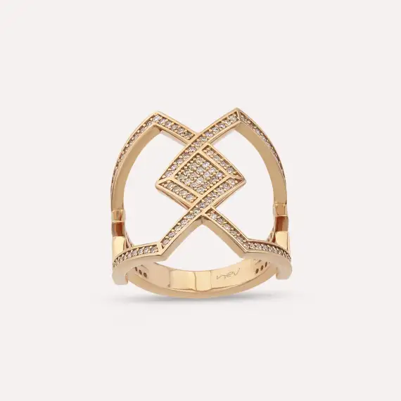 0.65 CT Diamond Rose Gold Ring - 1