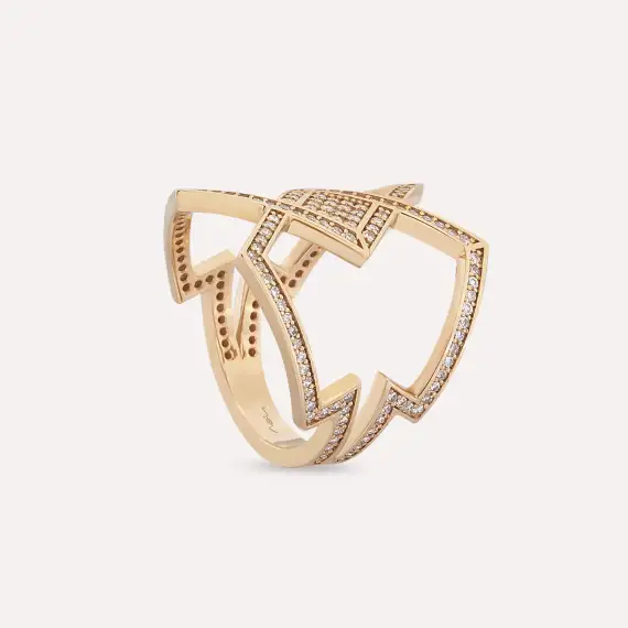 0.65 CT Diamond Rose Gold Ring - 5