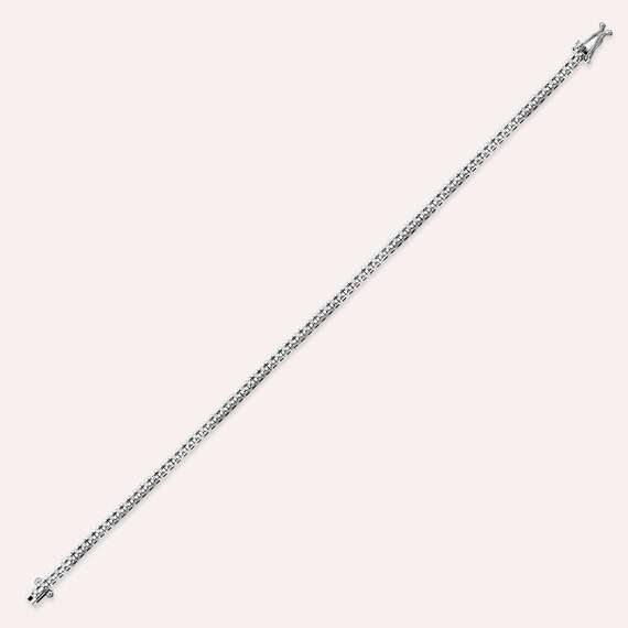 0.66 CT Pırlanta Taşlı Beyaz Altın Suyolu Bileklik - 4