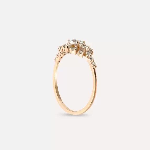 0.68 CT Oval Cut Diamond Rose Gold Ring - 5