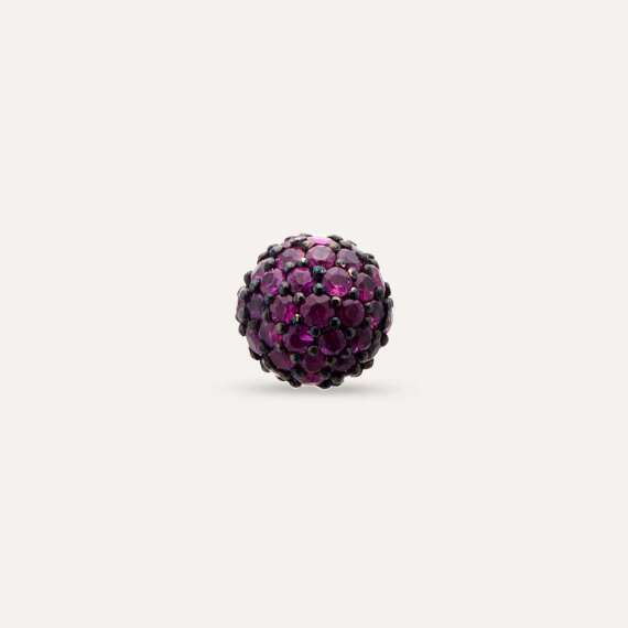 0.75 CT Ruby Rose Gold Sphere Single Earring - 3