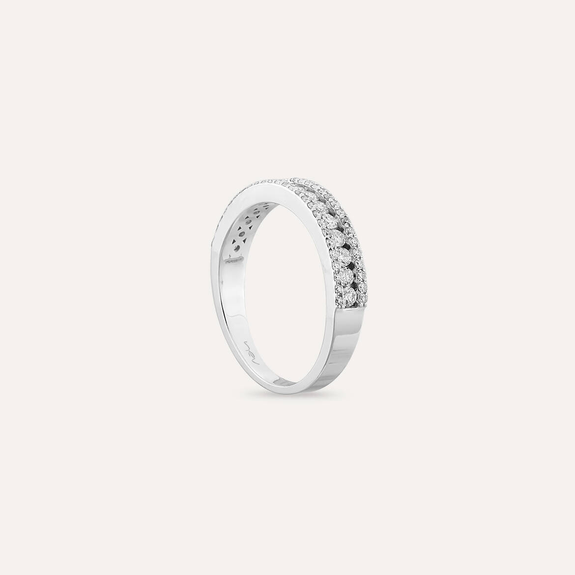0.78 CT Diamond White Gold Half Eternity Ring