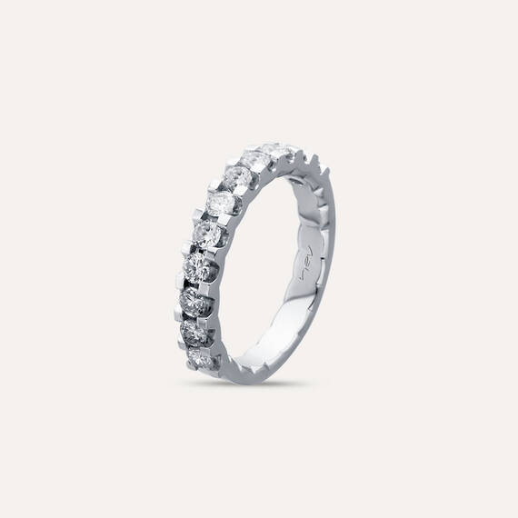 0.80 CT Diamond Half Eternity Ring - 1