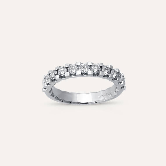 0.80 CT Diamond Half Eternity Ring - 3