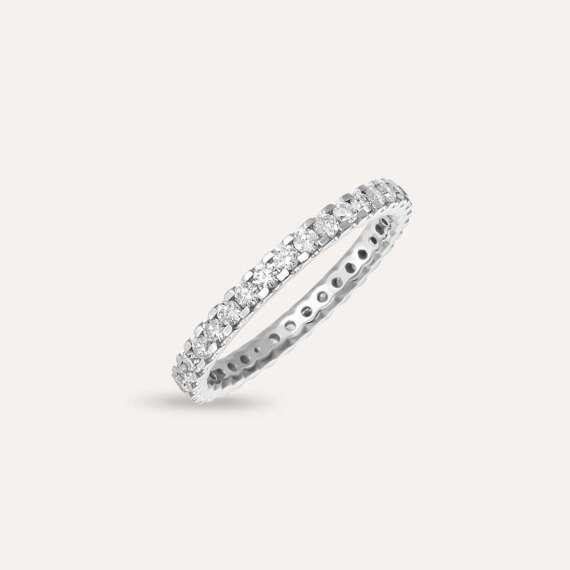 0.88 CT Diamond White Gold Etenity Ring - 3