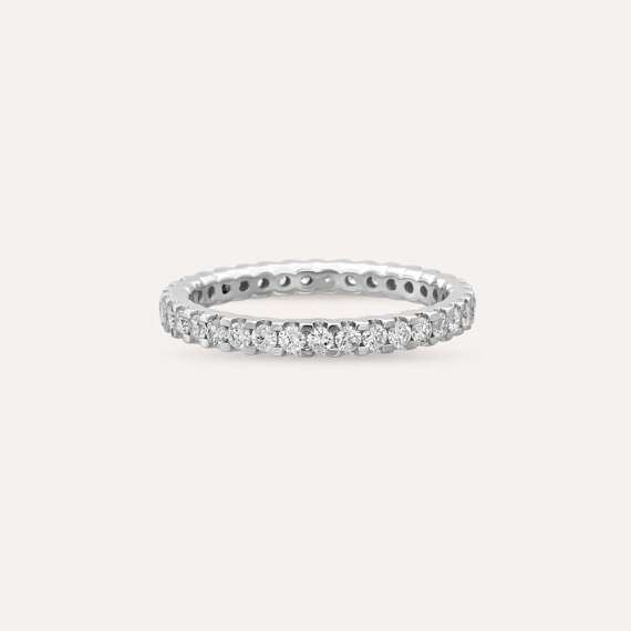 0.88 CT Diamond White Gold Etenity Ring - 4