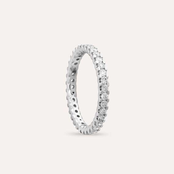 0.88 CT Diamond White Gold Etenity Ring - 5