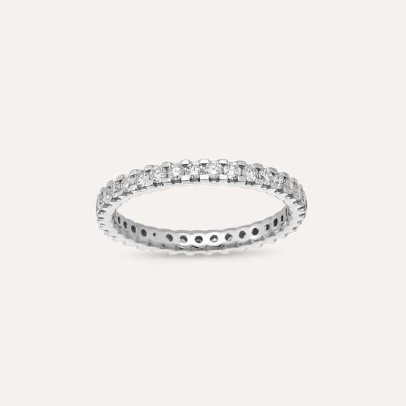 0.88 CT Diamond White Gold Etenity Ring - 1