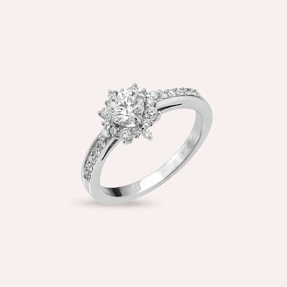 Earth 0.90 CT Diamond White Gold Ring - 3