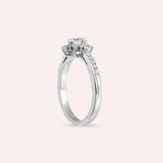 Earth 0.90 CT Diamond White Gold Ring - 6