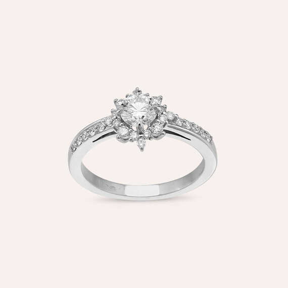 Earth 0.90 CT Diamond White Gold Ring - 2