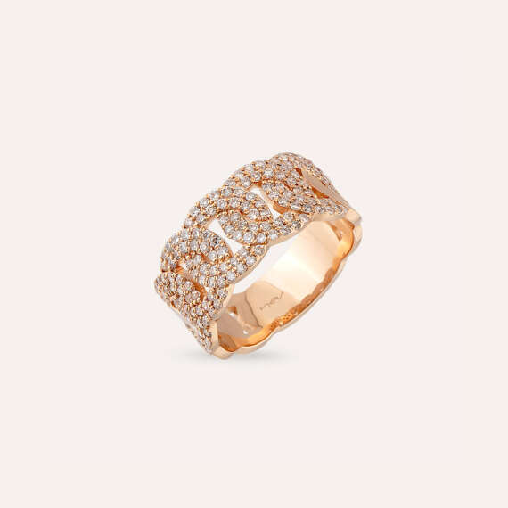 0.92 CT Diamond Rose Gold Spiral Ring - 4