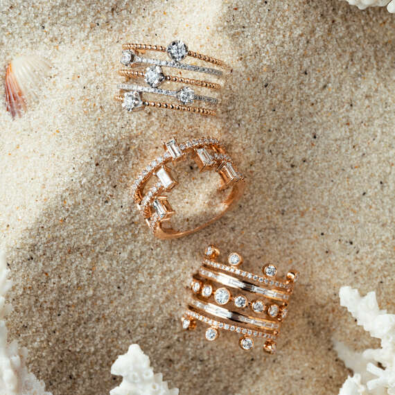 1.00 CT Baguette Cut Dimaond Rose Gold Ring - 4