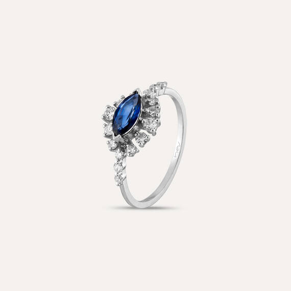 1.00 CT Sapphire and Diamond Ring - 2