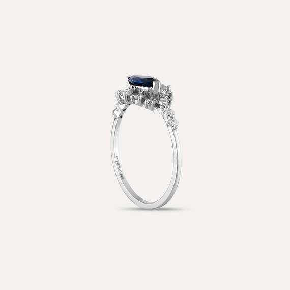 1.00 CT Sapphire and Diamond Ring - 5