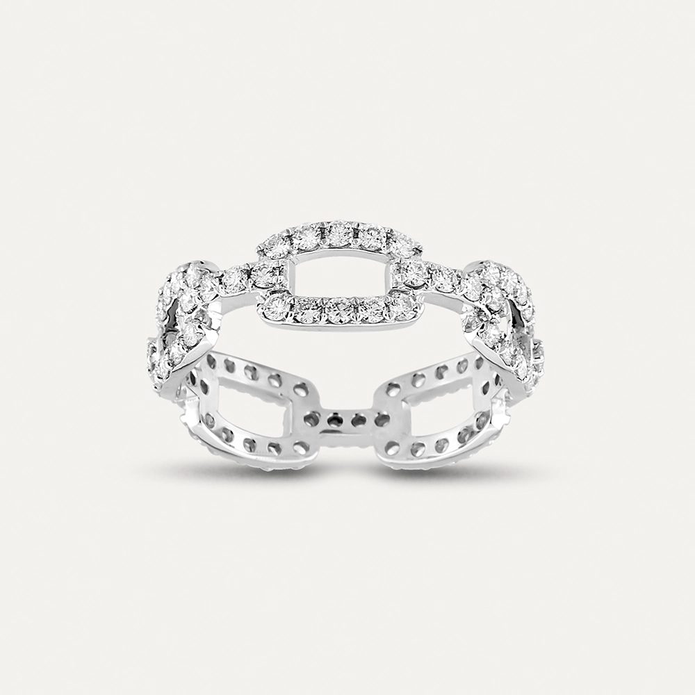 1.02 CT Diamond White Gold Eternity Ring - 1