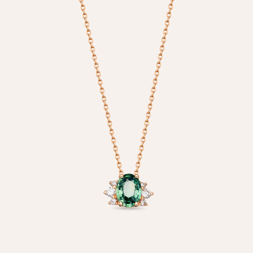 Green on sale sapphire necklace