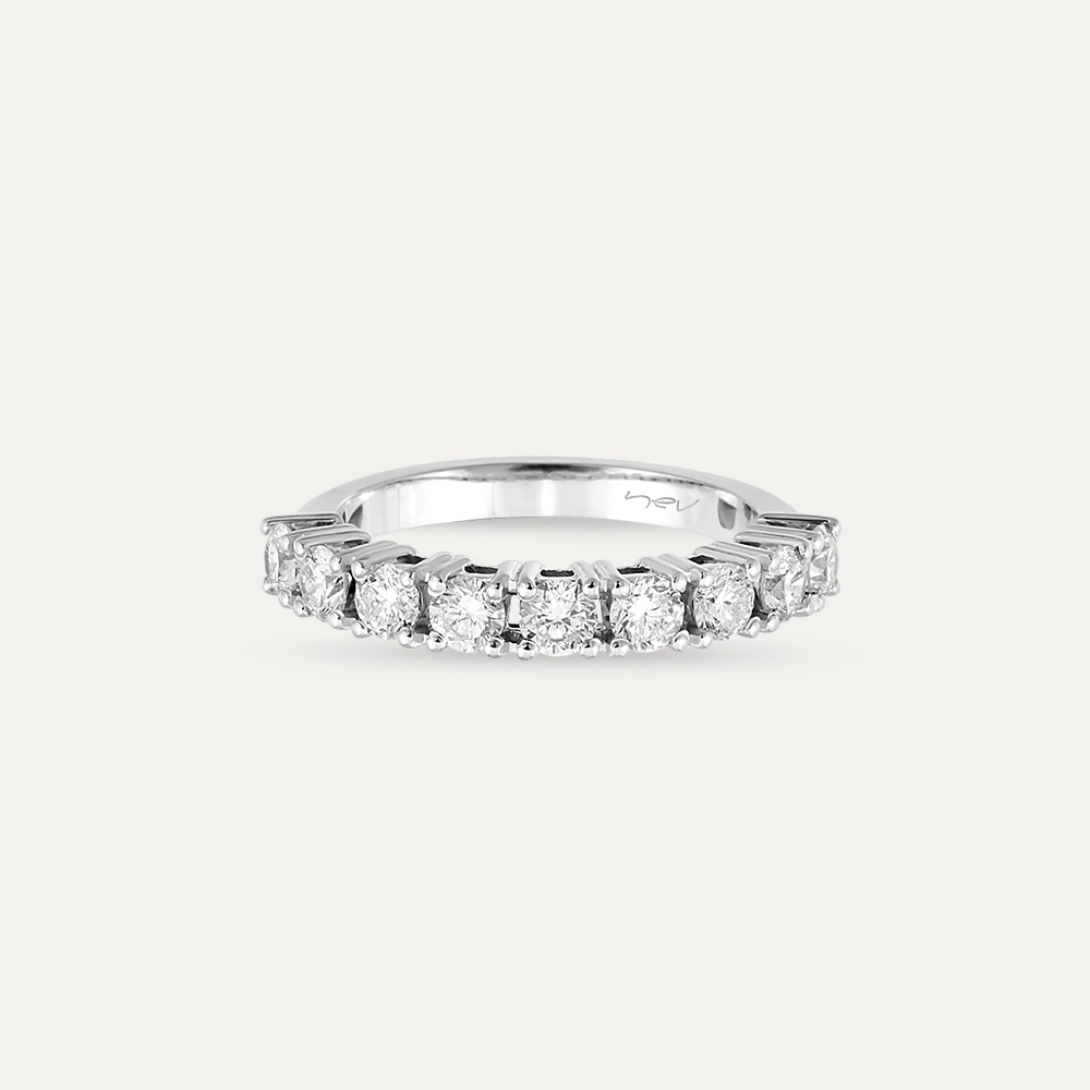1.06 Diamond White Gold Half Eternity Ring - 3