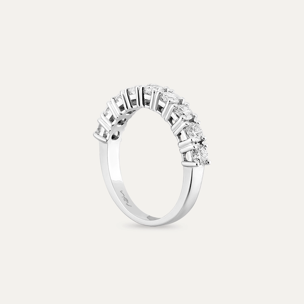 1.06 Diamond White Gold Half Eternity Ring - 4