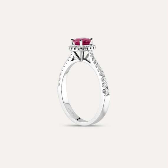 1.23 CT Ruby and Diamond Ring - 4