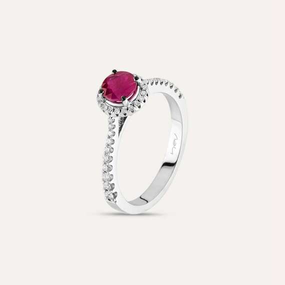 1.23 CT Ruby and Diamond Ring - 1