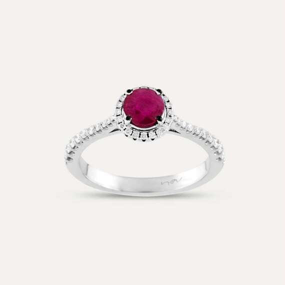 1.23 CT Ruby and Diamond Ring - 3