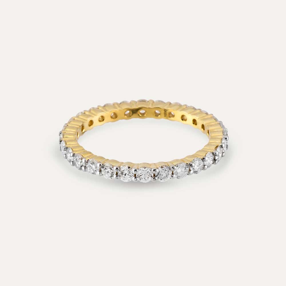 1.20 CT Diamond Yellow Gold Eternity Ring