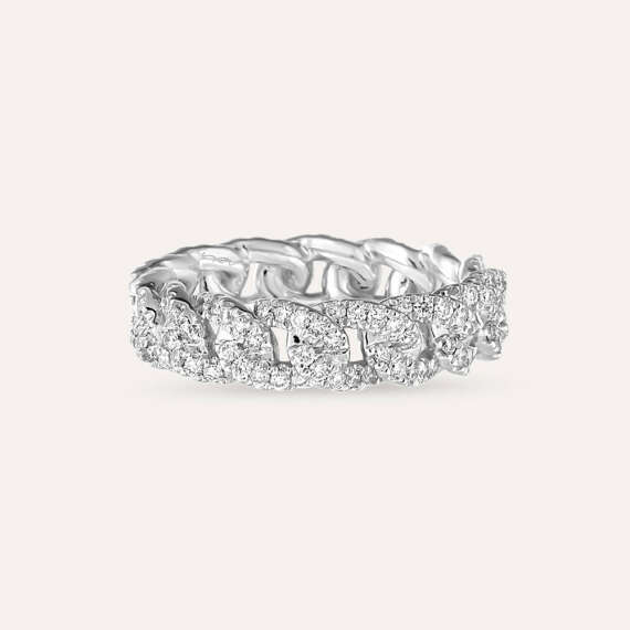1.24 CT Diamond White Gold Eternity Ring - 4