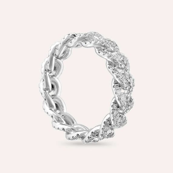 1.24 CT Diamond White Gold Eternity Ring - 5