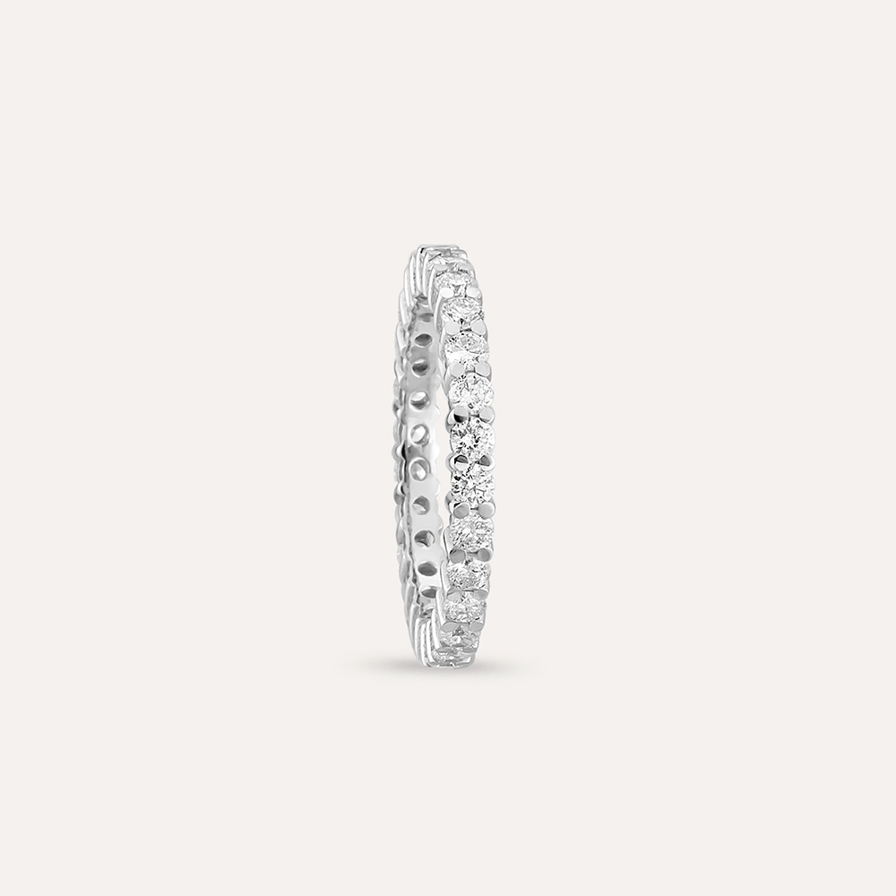 1.30 CT Diamond White Gold Eternity Ring - 4