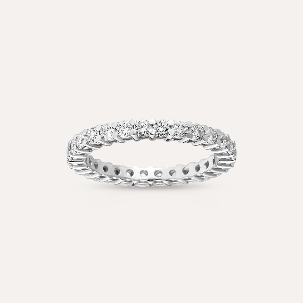 1.30 CT Diamond White Gold Eternity Ring - 1