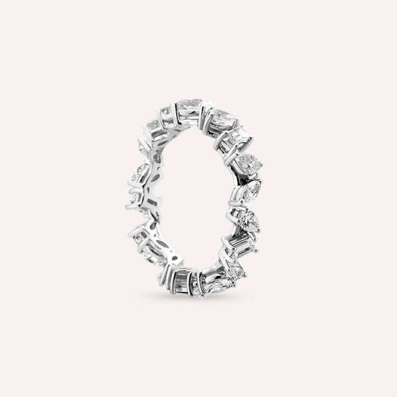 1.30 CT Pear and Marquise Cut Diamond Eternity Ring - 7