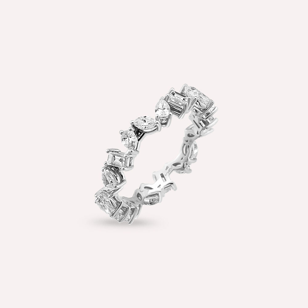 1.30 CT Pear and Marquise Cut Diamond Eternity Ring