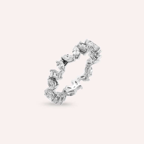 1.30 CT Pear and Marquise Cut Diamond Eternity Ring - 4