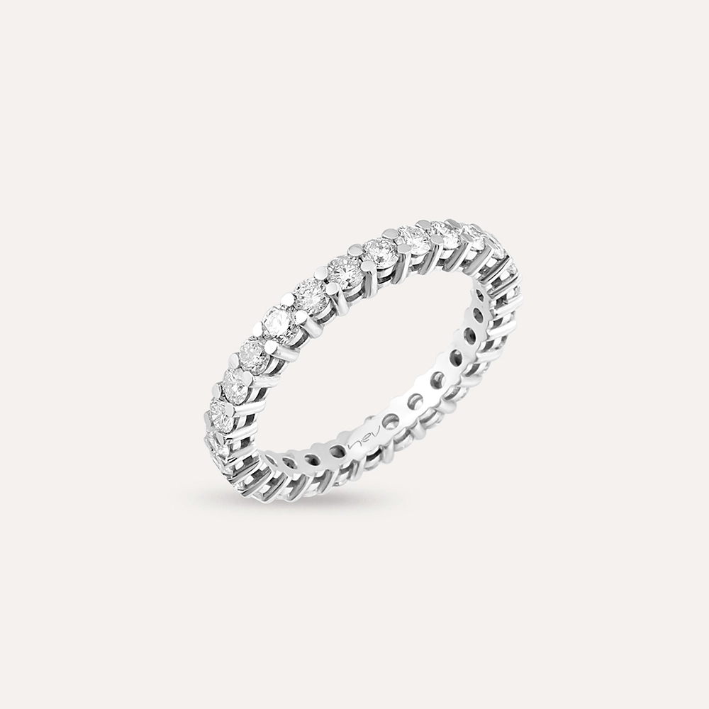 1.40 CT Diamond White Gold Eternity Ring - 2