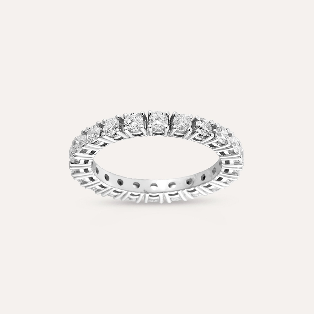1.47 CT Diamond White Gold Eternity Ring - 1