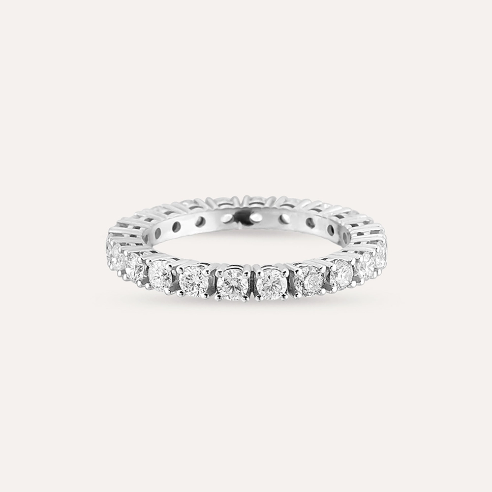 1.47 CT Diamond White Gold Eternity Ring - 4