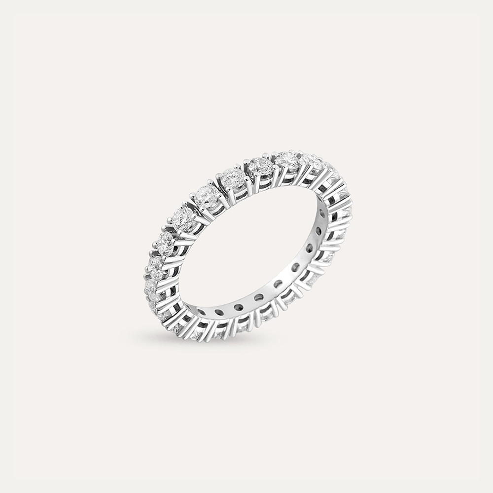 1.47 CT Diamond White Gold Eternity Ring - 3