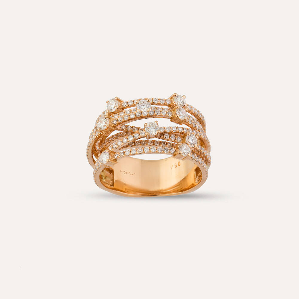 1.96 CT Diamond Rose Gold Ring
