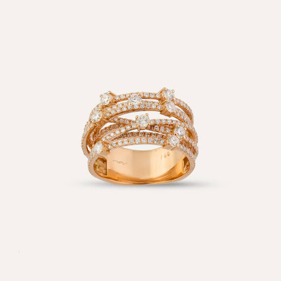 1.96 CT Diamond Rose Gold Ring - 2
