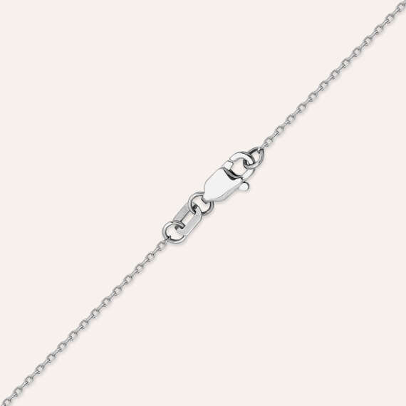 2.00 Baguette Cut Diamond White Gold Necklace - 4