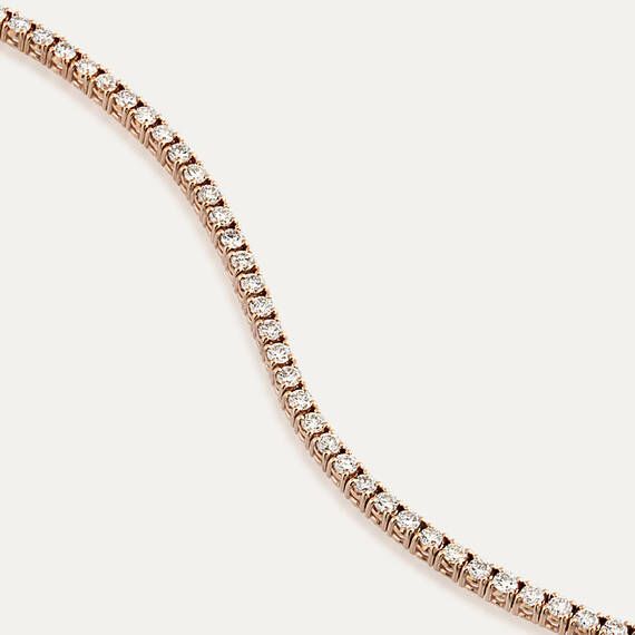 2.03 CT Diamond Rose Gold Tennis Bracelet - 1