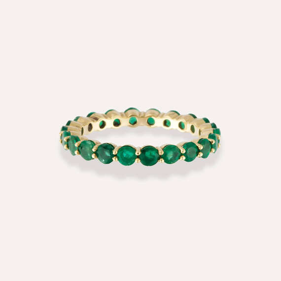 2.08 CT Emerald Eternity Ring - 3