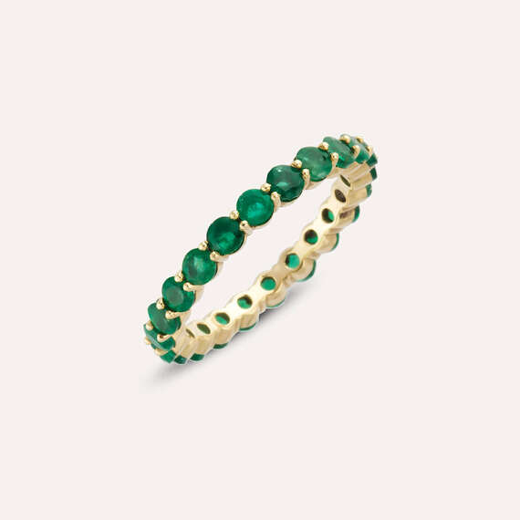 2.08 CT Emerald Eternity Ring - 7